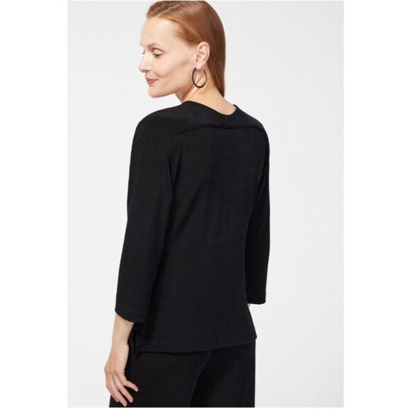 Chicos 4 Travelers classic Black V-Neck 3/4 Sleeve top shirt womens plus Size 2x - Picture 5 of 13